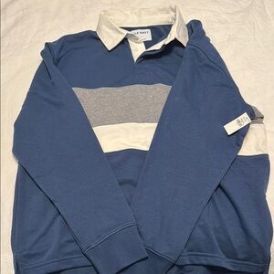 Old Navy Men's Blue and Gray Polo Shirt